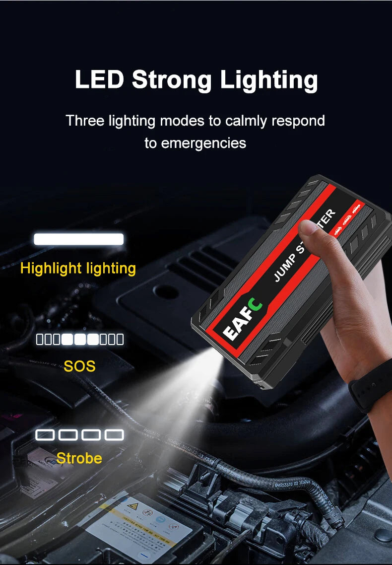 Auto Starthilfe-Powerbank 600A – 12V mit LED-Licht