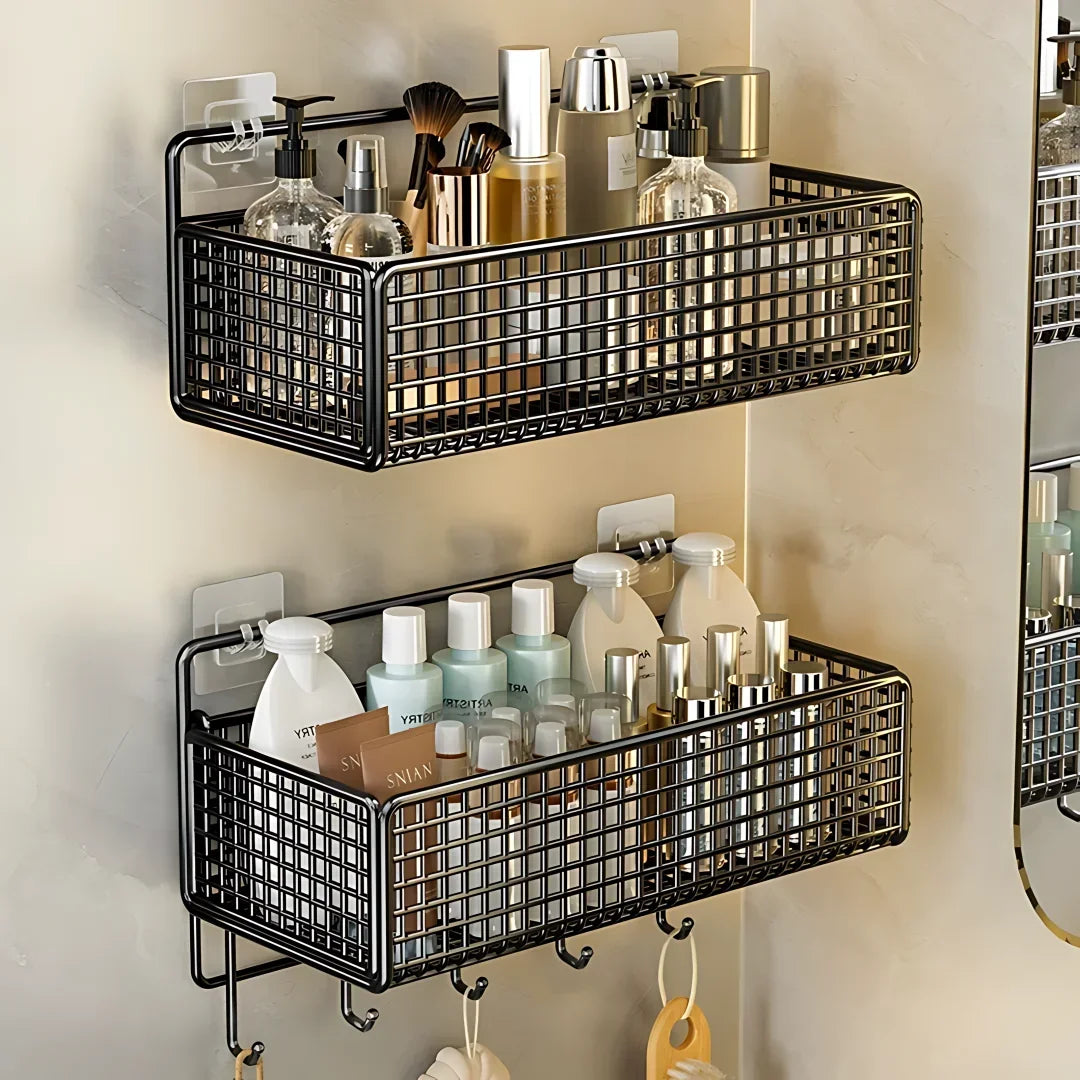Badezimmer-Organizer Wandregal – Ohne Bohren & multifunktional