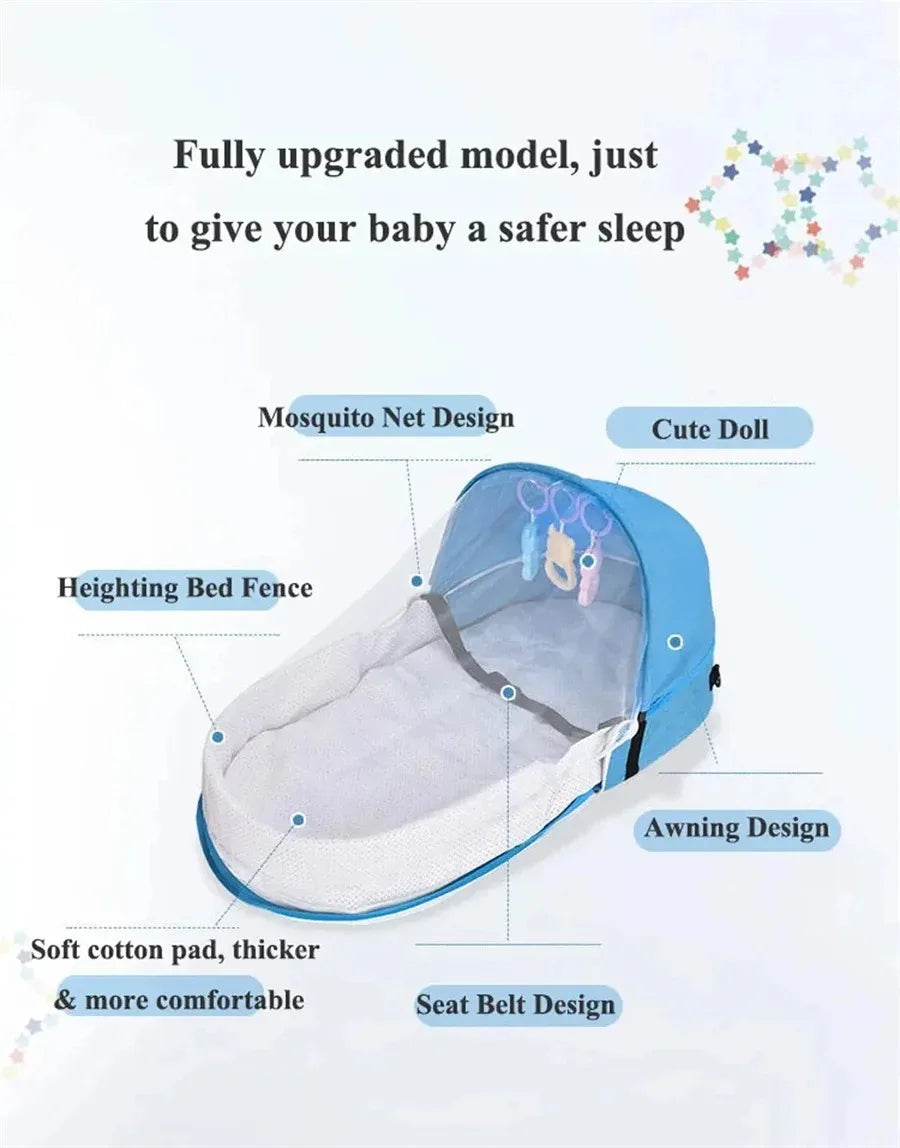 Baby-Reisebett faltbar – Moskitonetz, Matratze & Camping
