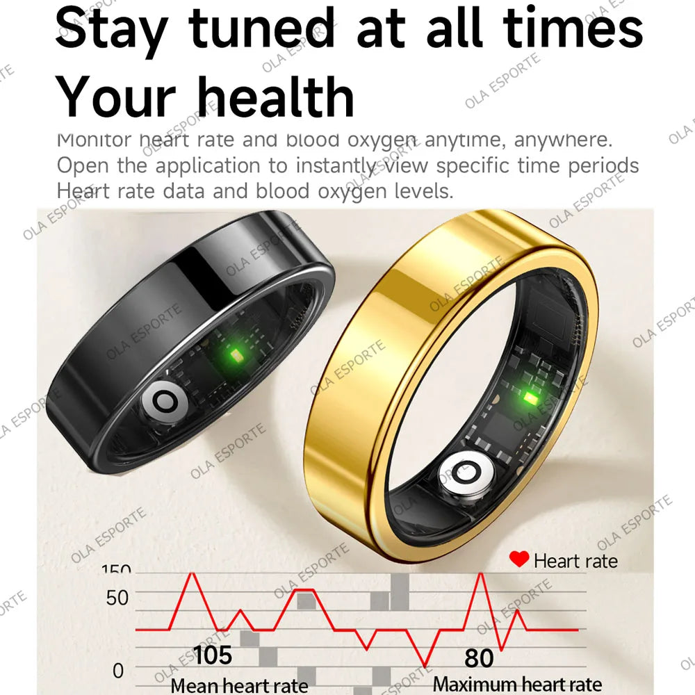 Smart Ring – Gesundheitsmonitor, 5ATM & Multi-Sport