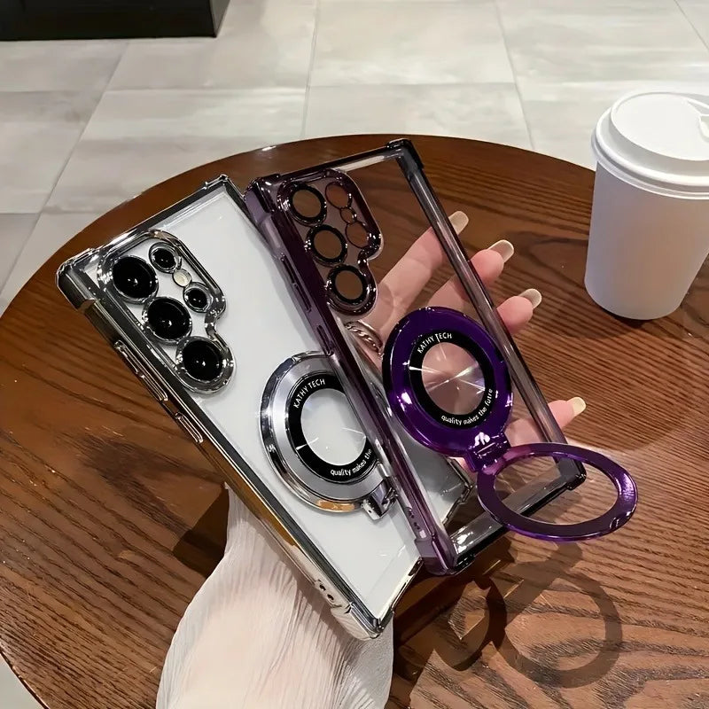 Samsung Hülle Magnetisch – Transparent, Standfunktion & MagSafe