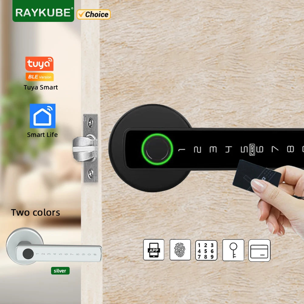 RAYKUBE M5 Fingerabdruck-Türschloss – Bluetooth & Tuya