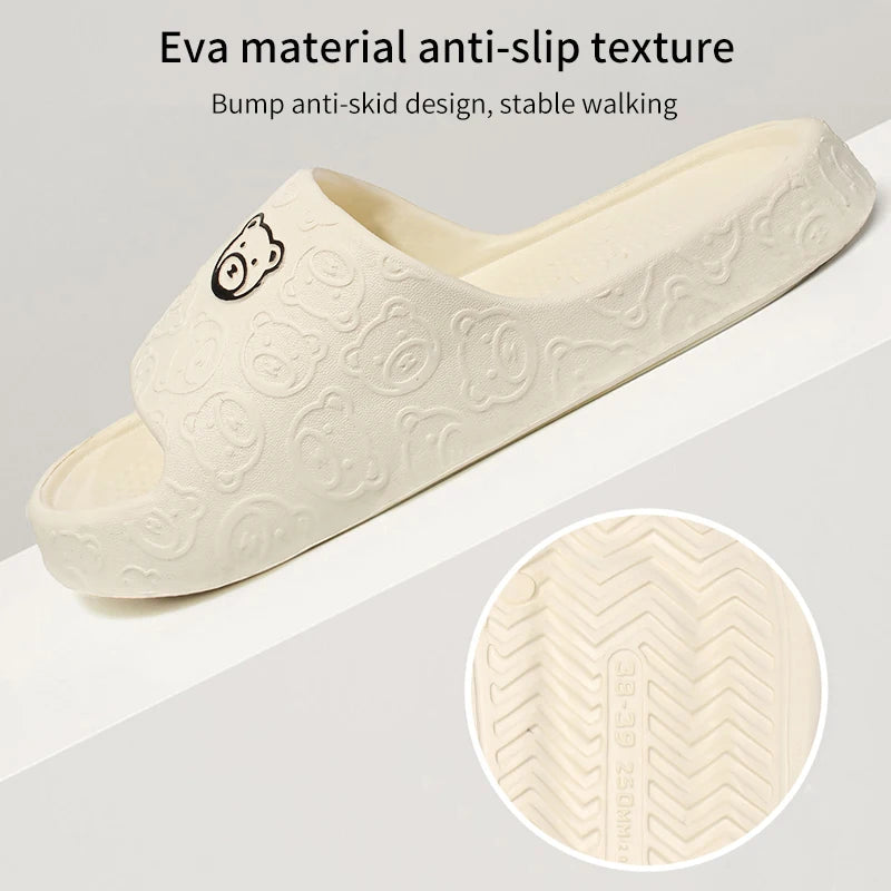 Damen Hausschuhe EVA – Tierprint, rutschfest