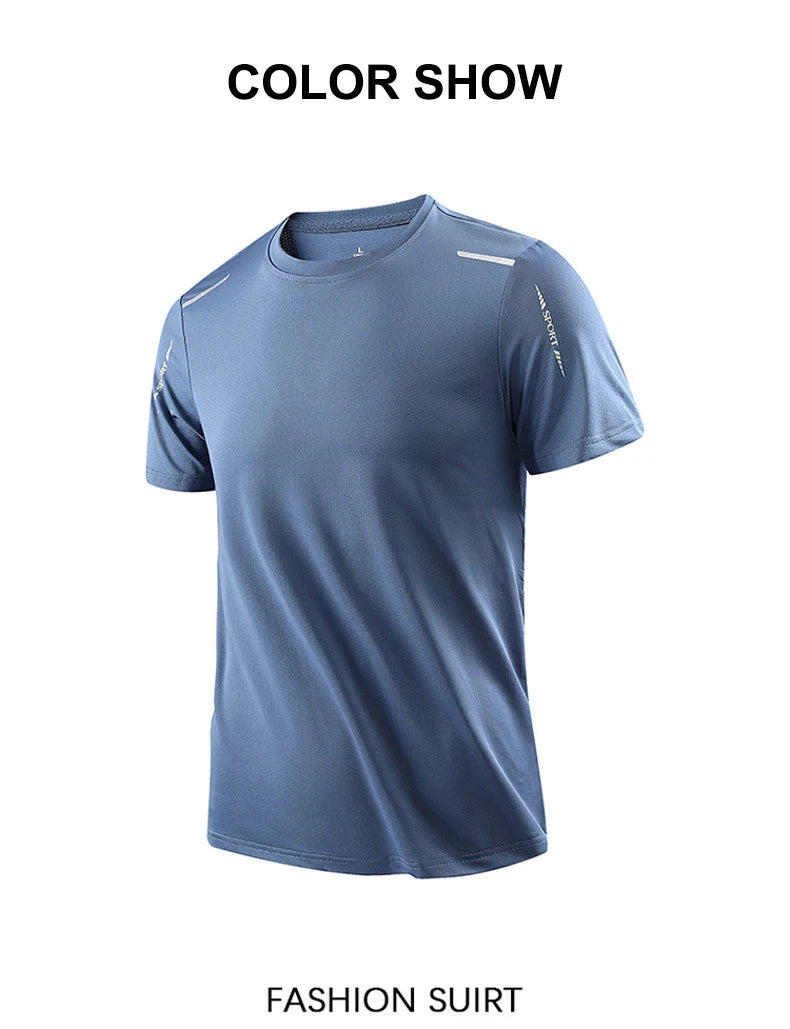 Herren Sport-T-Shirt schnell trocknend – Atmungsaktiv, Outdoor, Laufen & Wandern | M–5XL