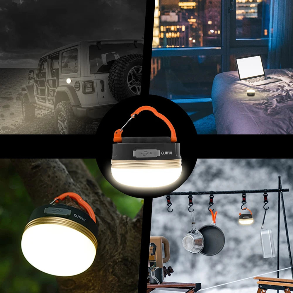 Campinglaterne 10W – USB aufladbar, 1200mAh & hängbar