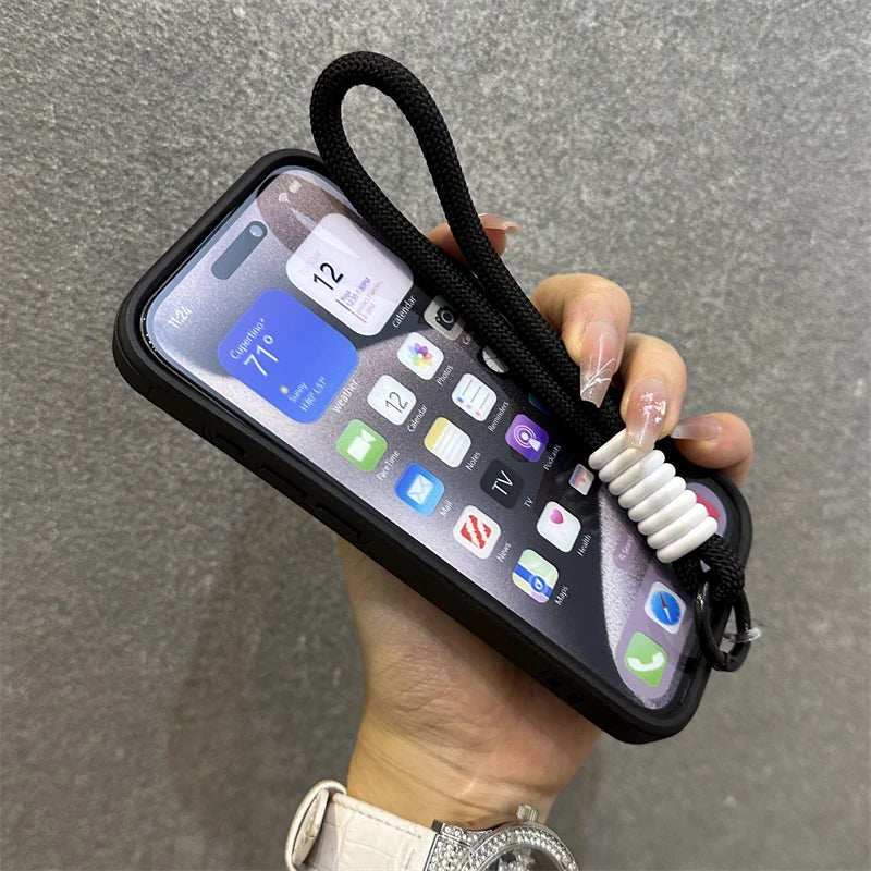 Magnetische Hülle mit Kamera-Schutz & Ring-Ständer für iPhone – MagSafe, Stoßfest, Handgelenkschlaufe