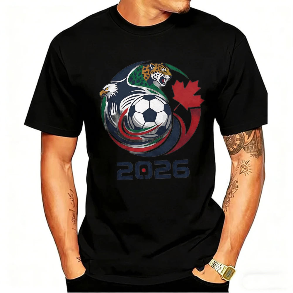 Herren Sport T-Shirt WM 2026 – USA, Kanada & Mexiko Fußball-Fan