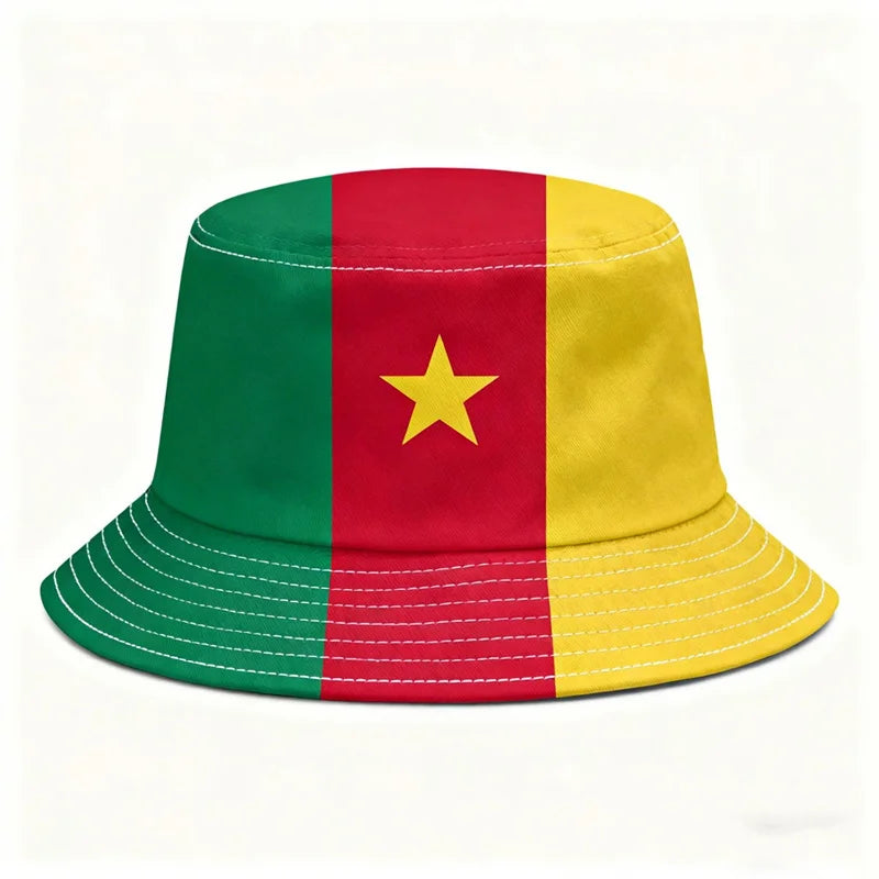Länderflaggen Bucket Hat – Wendbar, Fußball-Fan & Outdoor