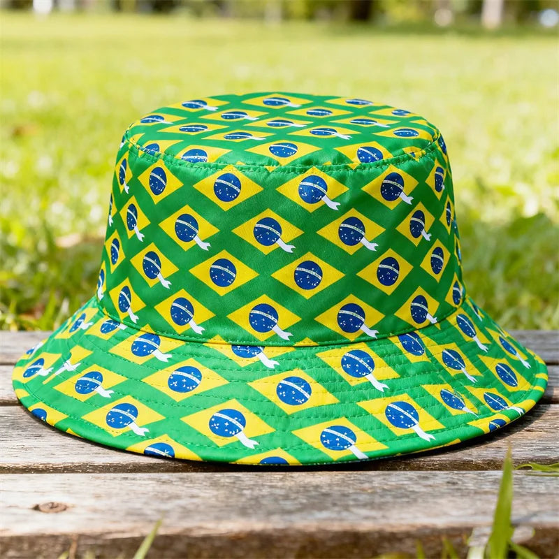 Länderflaggen Bucket Hat – Wendbar, Fußball-Fan & Outdoor