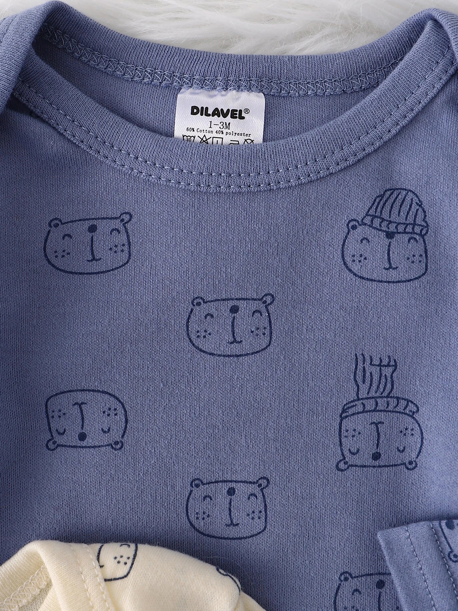 Baby-Strampler 3er-Set – Langarm, Baumwolle, 0–9 Monate