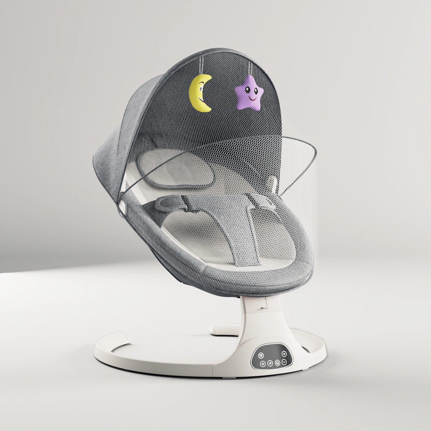 Elektrische Baby-Wiege – Bluetooth, Musik & Moskitonetz