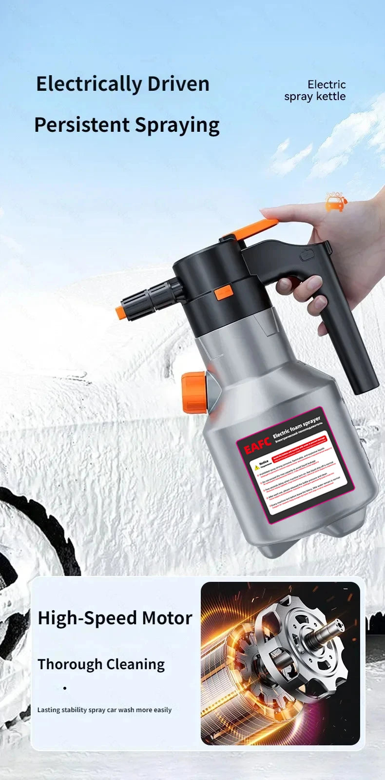 Elektrischer Schaumsprayer – Hochdruck & Schnee-Schaum