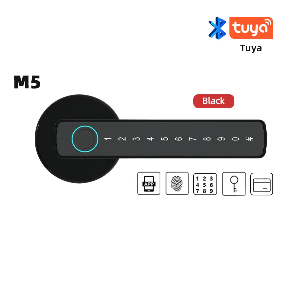 RAYKUBE M5 Fingerabdruck-Türschloss – Bluetooth & Tuya