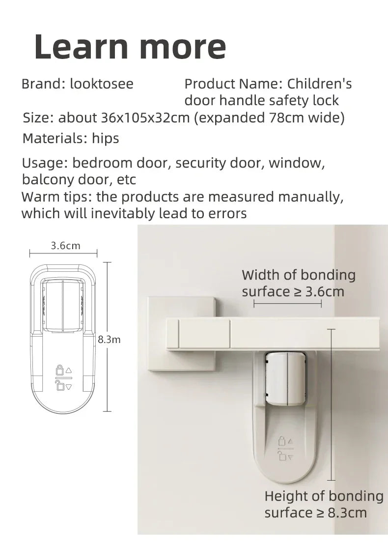Kindersicherung Türgriff ABS – Anti-Öffnen Universal