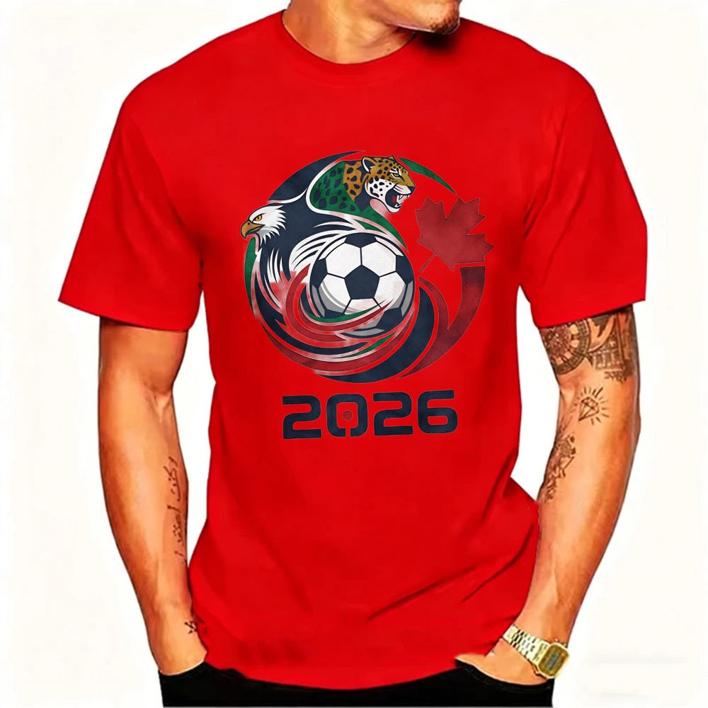 Herren Sport T-Shirt WM 2026 – USA, Kanada & Mexiko Fußball-Fan