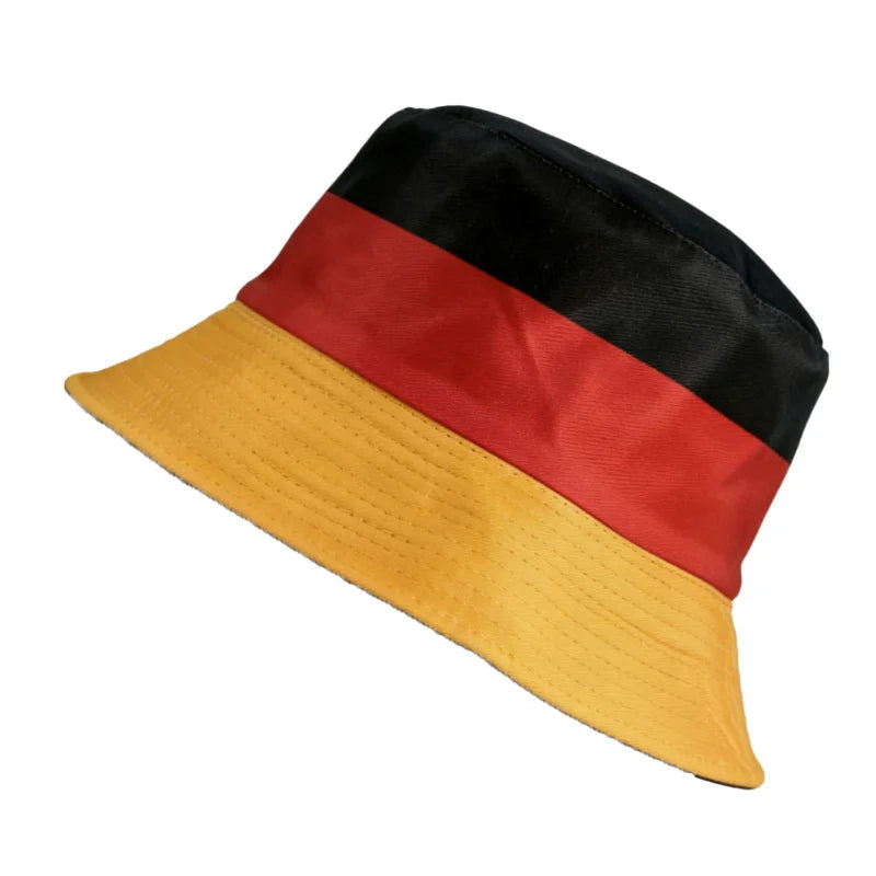Länderflaggen Bucket Hat – Wendbar, Fußball-Fan & Outdoor
