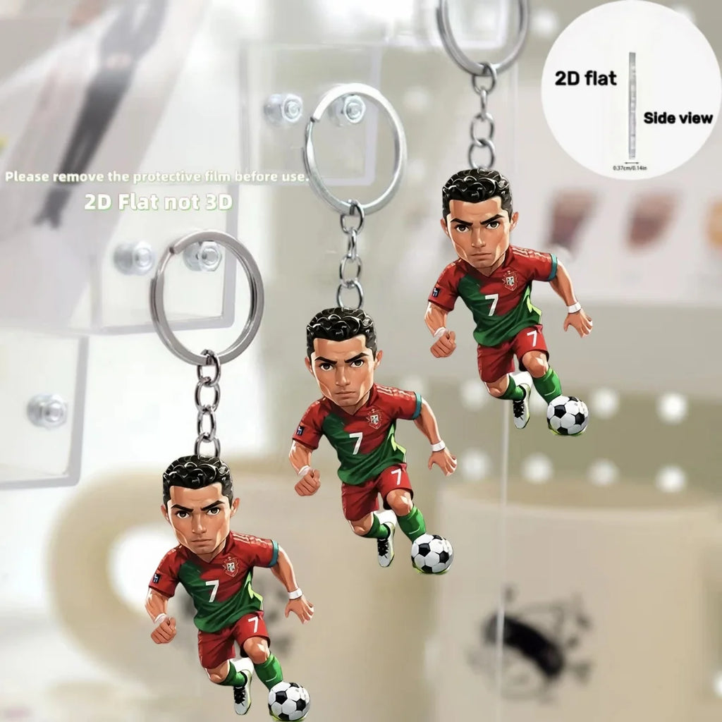 Schlüsselanhänger Fußball-Star – Acryl, Auto & Tasche