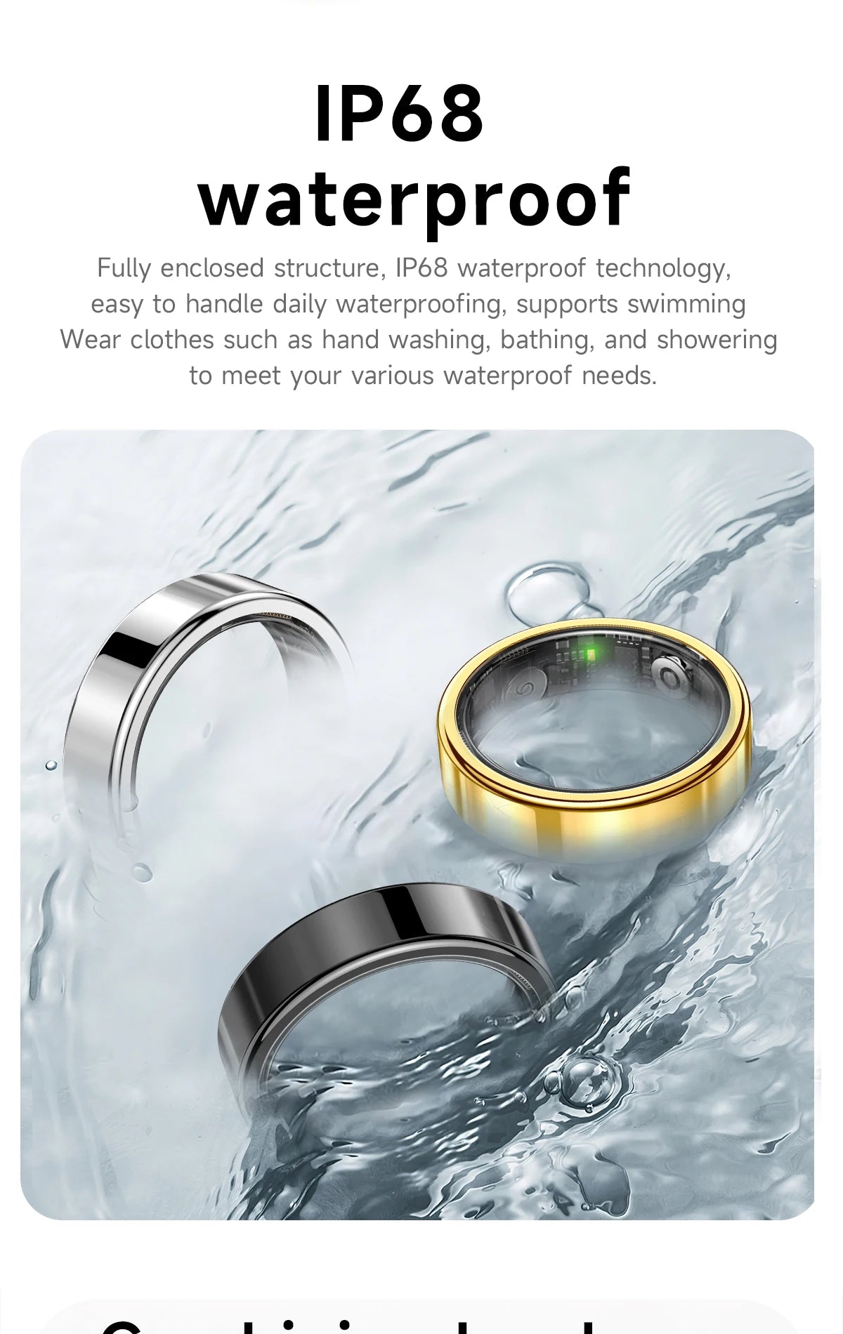 Smart Ring – Gesundheitsmonitor, 5ATM & Multi-Sport