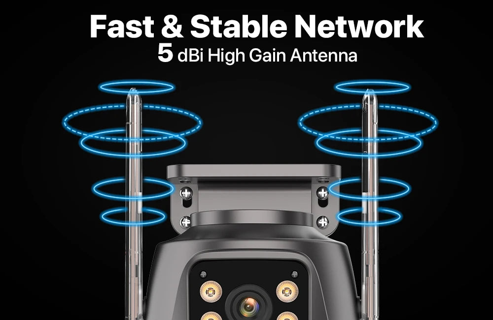 4K WLAN PTZ Überwachungskamera Außen – KI & Dual-Objektiv