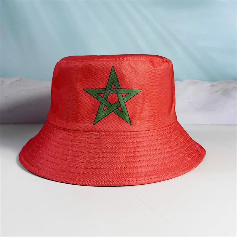 Länderflaggen Bucket Hat – Wendbar, Fußball-Fan & Outdoor