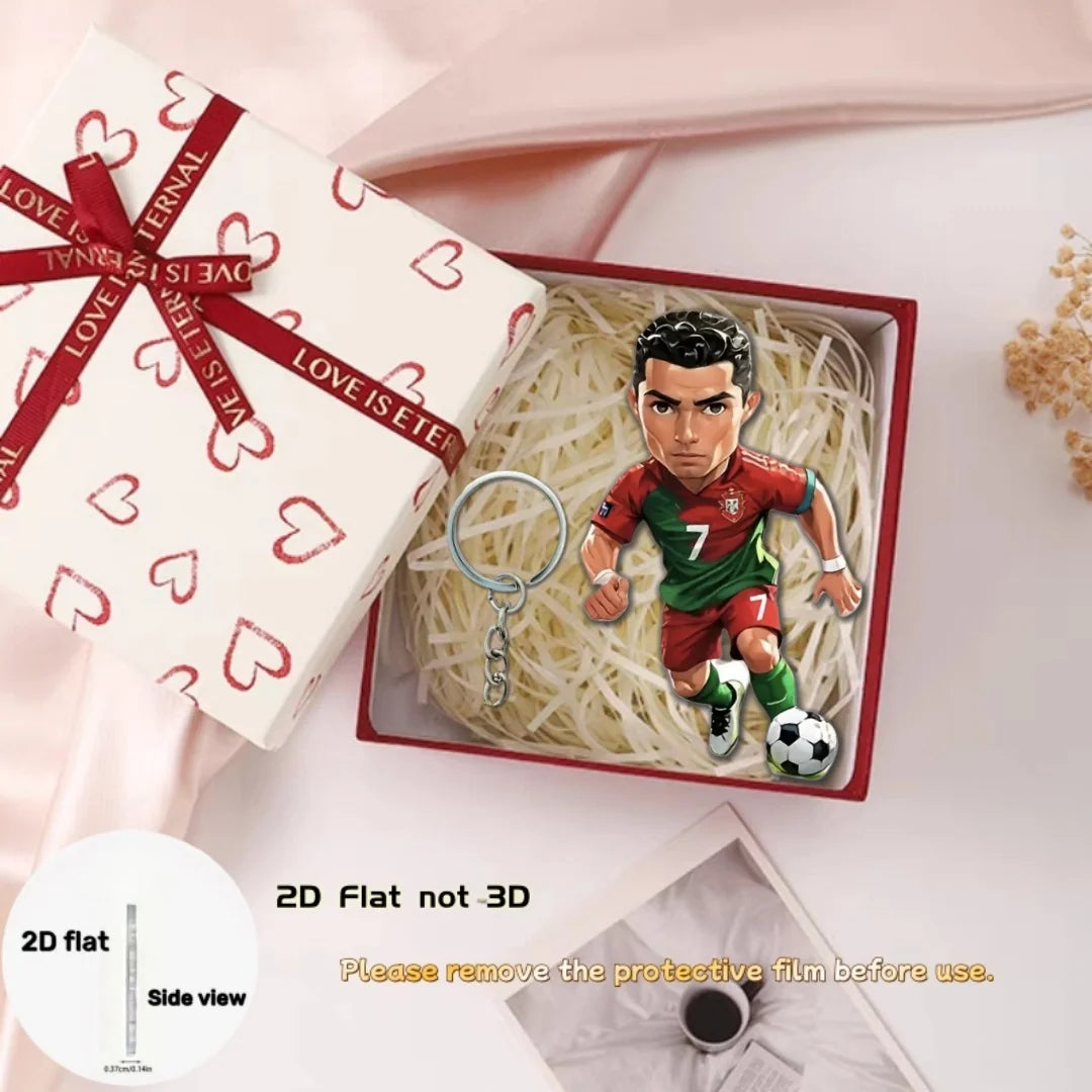 Schlüsselanhänger Fußball-Star – Acryl, Auto & Tasche