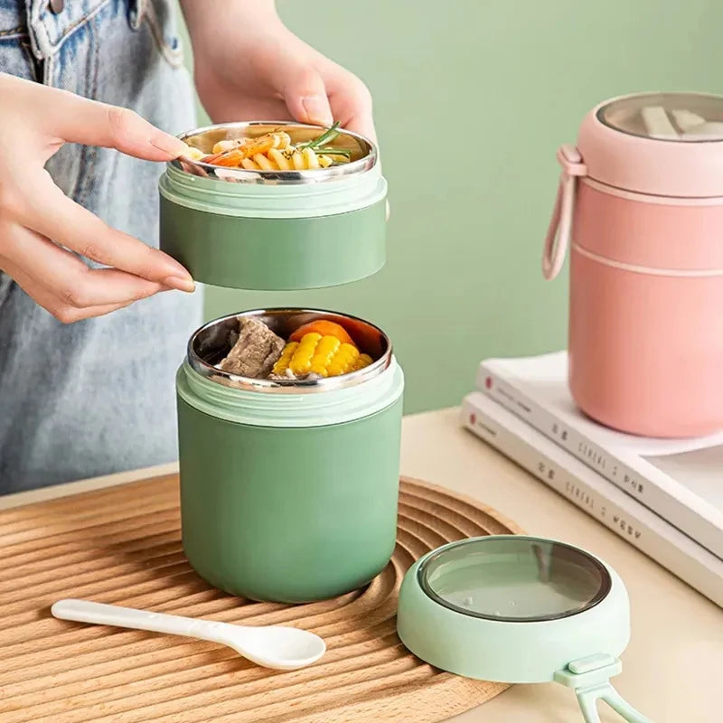 Thermobehälter Edelstahl – Isolierter Suppenbecher & Lunchbox | 530 ml & 710 ml