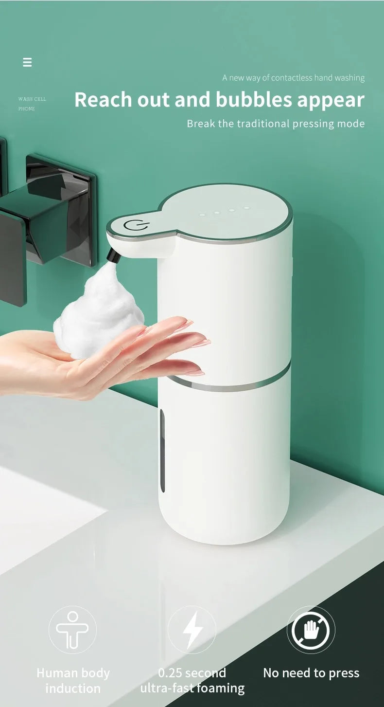 Automatischer Seifenspender – 380ml, wiederaufladbar, 4 Stufen | Sensor-Dispenser