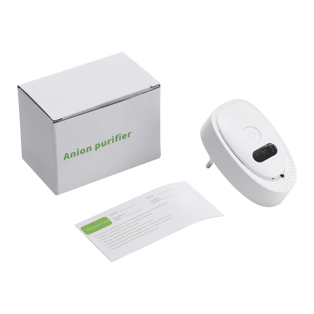 Mini Luftreiniger Plug-In – Negativ-Ionen-Ionisator für Büro, Schlafzimmer & Bad