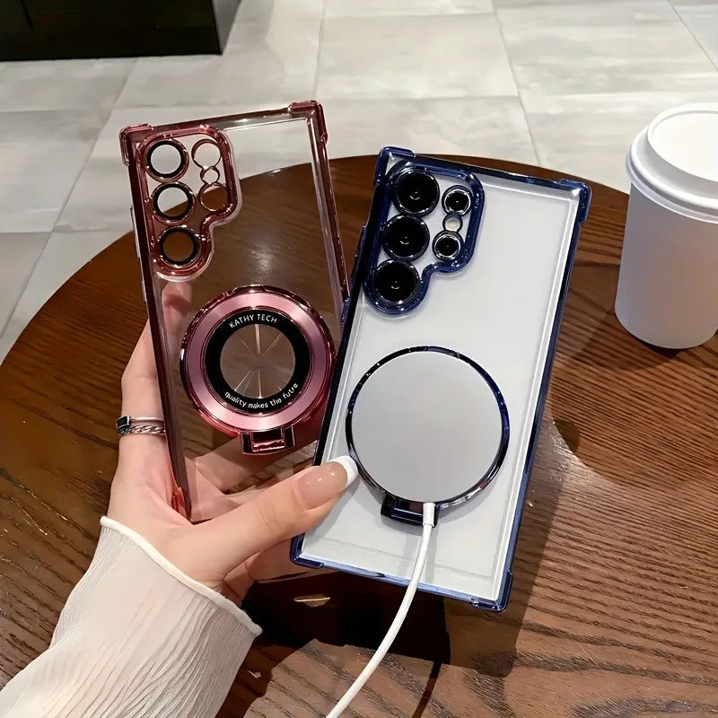 Samsung Hülle Magnetisch – Transparent, Standfunktion & MagSafe