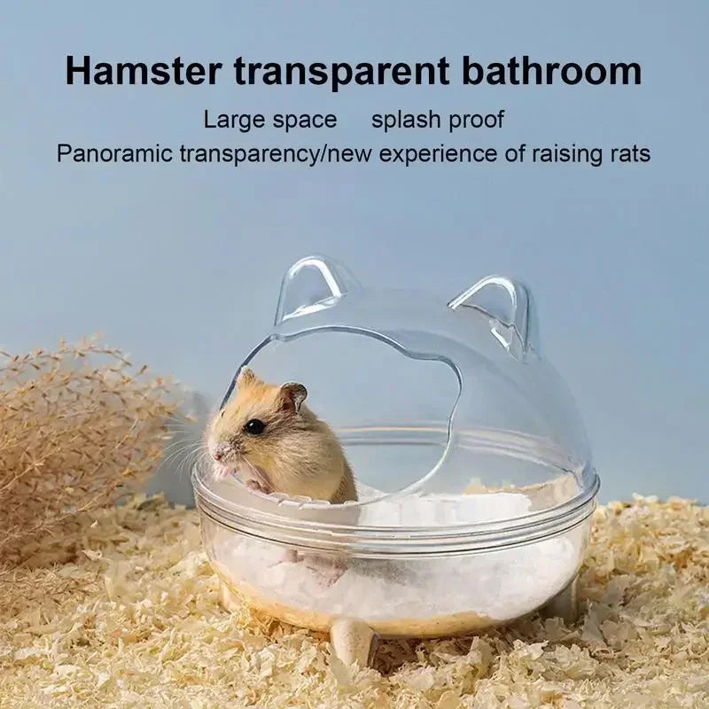 Hamster-Badhaus – Transparent, Anti-Spill & für Kleintiere