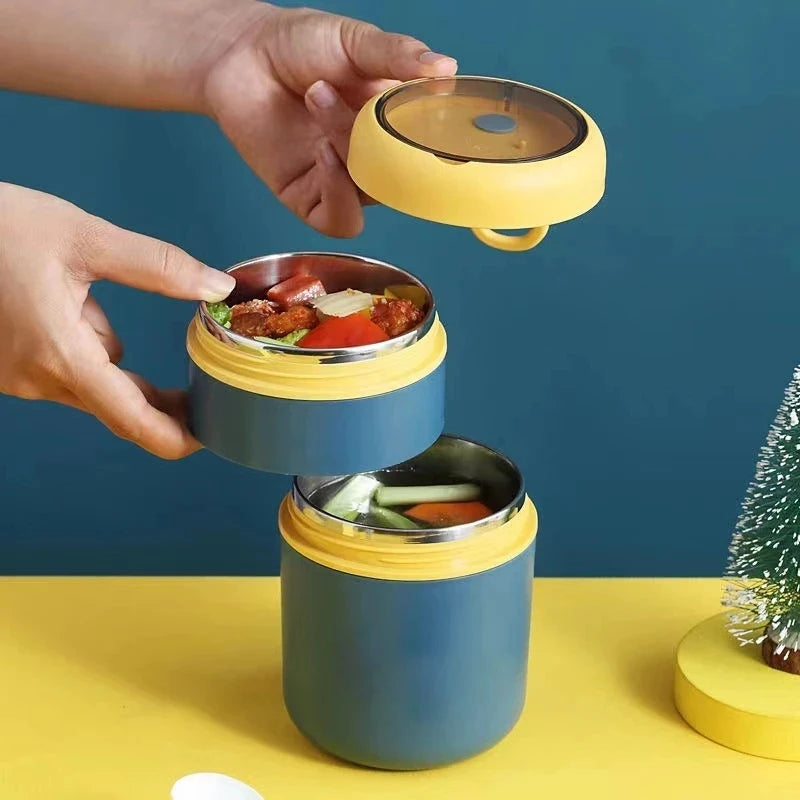 Thermobehälter Edelstahl – Isolierter Suppenbecher & Lunchbox | 530 ml & 710 ml