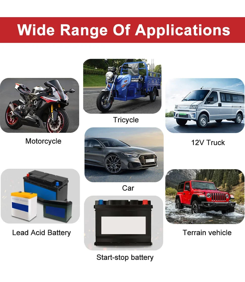 Smart Puls-Batterieladegerät 12V 6A – LCD & AGM/GEL