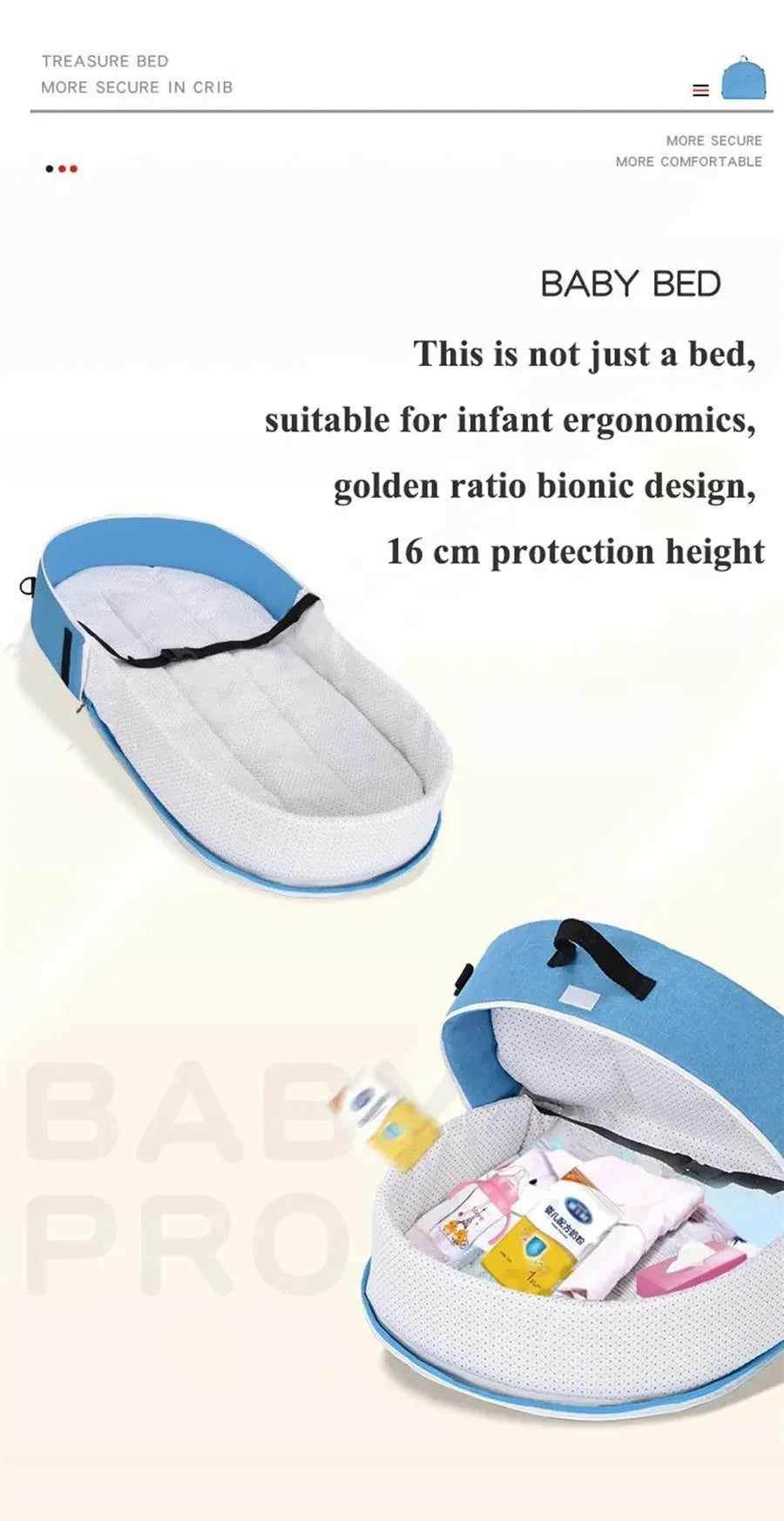Baby-Reisebett faltbar – Moskitonetz, Matratze & Camping