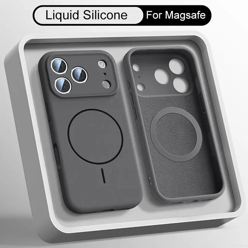 iPhone Hülle Flüssigsilikon – MagSafe & weiches Finish