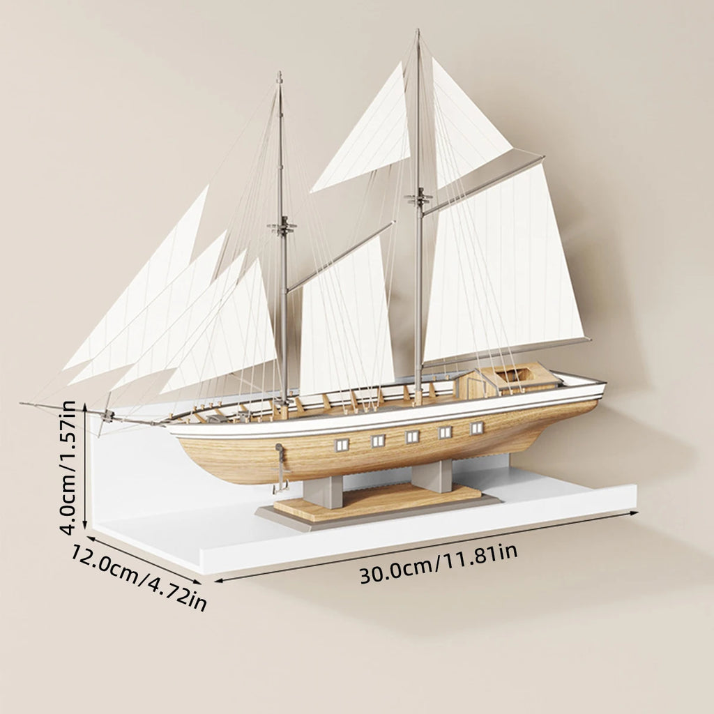 Wandregal Aluminium – 3 Größen, Schwarz & Weiß