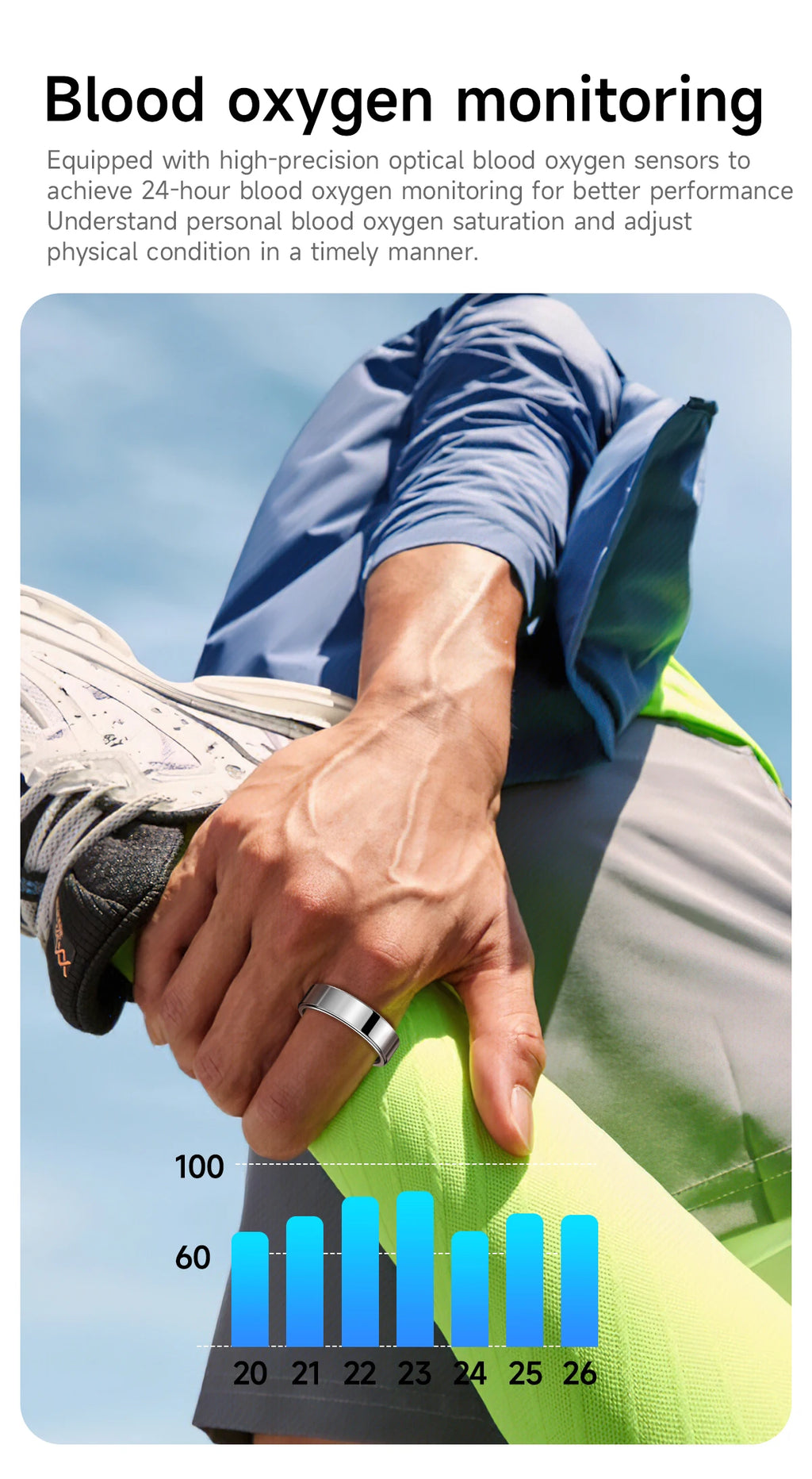 Smart Ring – Gesundheitsmonitor, 5ATM & Multi-Sport