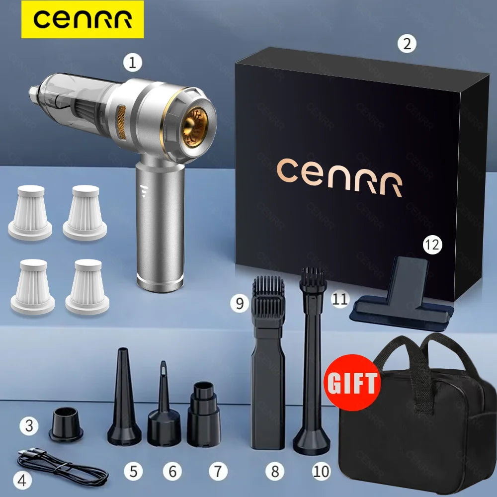 CENRR Auto-Staubsauger Kabellos – 998000 Pa Hochleistung