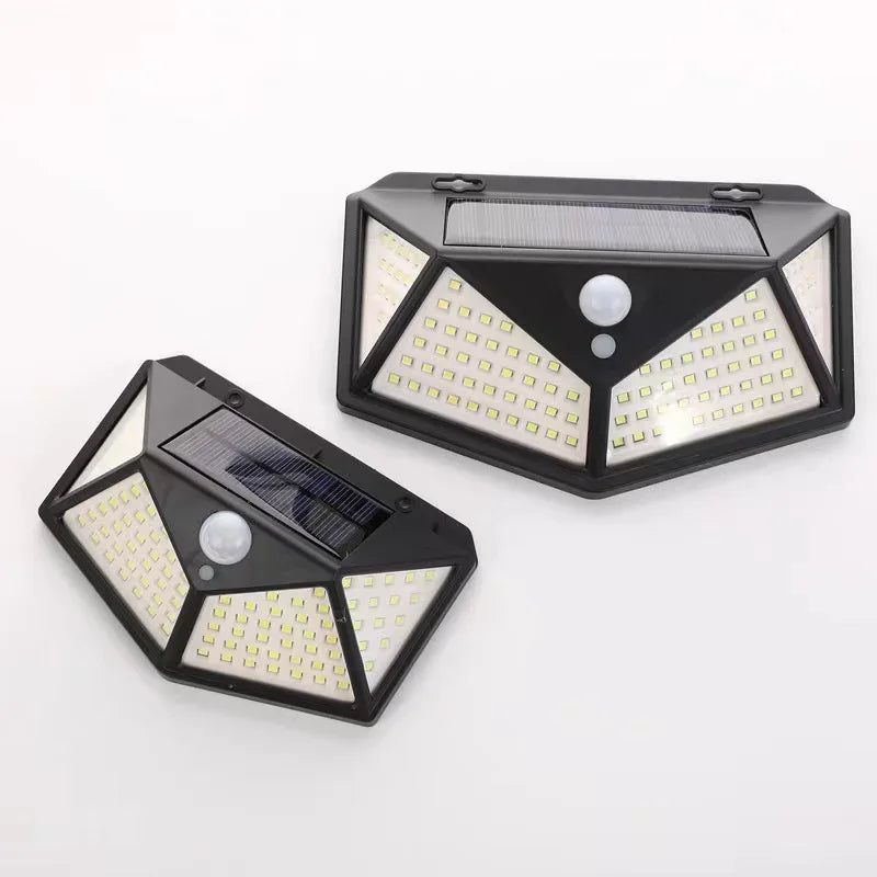 Solar-Wandleuchte – 100 LEDs, Bewegungsmelder & Garten
