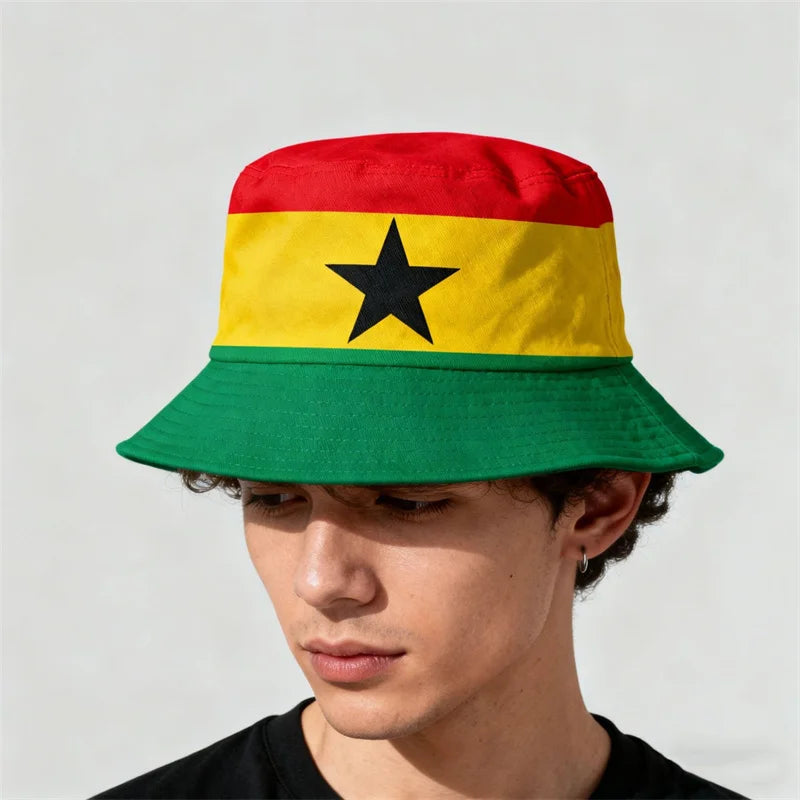 Länderflaggen Bucket Hat – Wendbar, Fußball-Fan & Outdoor