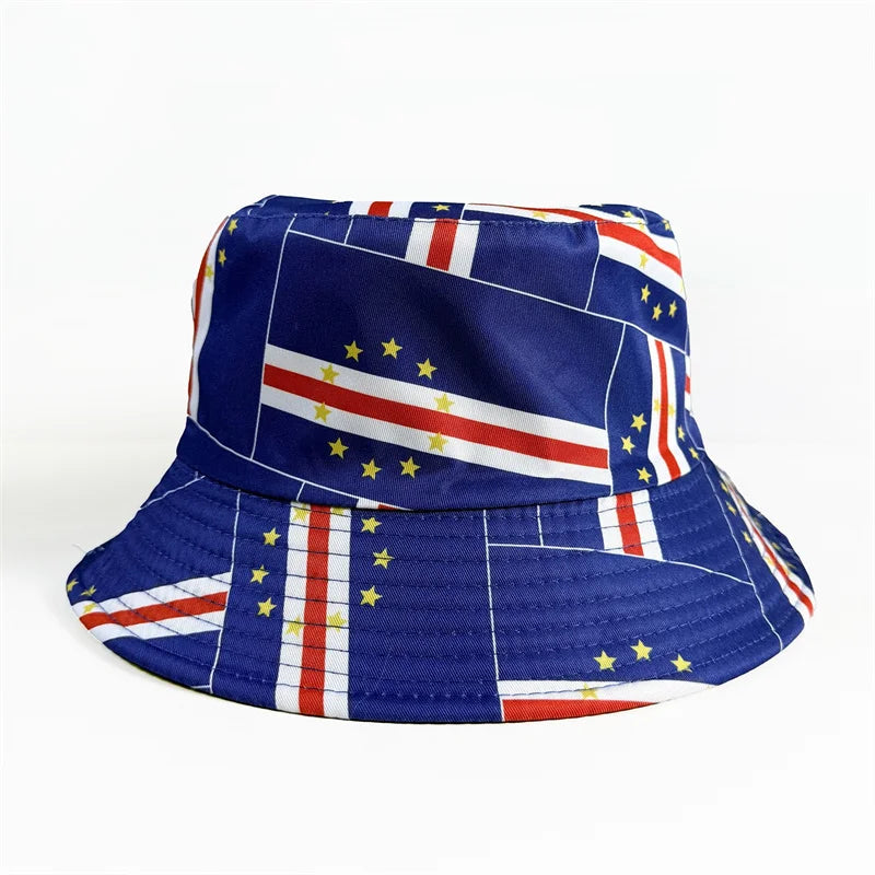 Länderflaggen Bucket Hat – Wendbar, Fußball-Fan & Outdoor