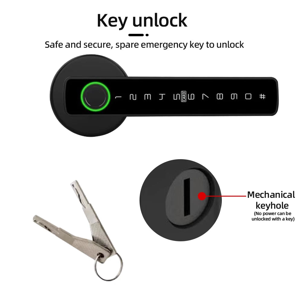 RAYKUBE M5 Fingerabdruck-Türschloss – Bluetooth & Tuya