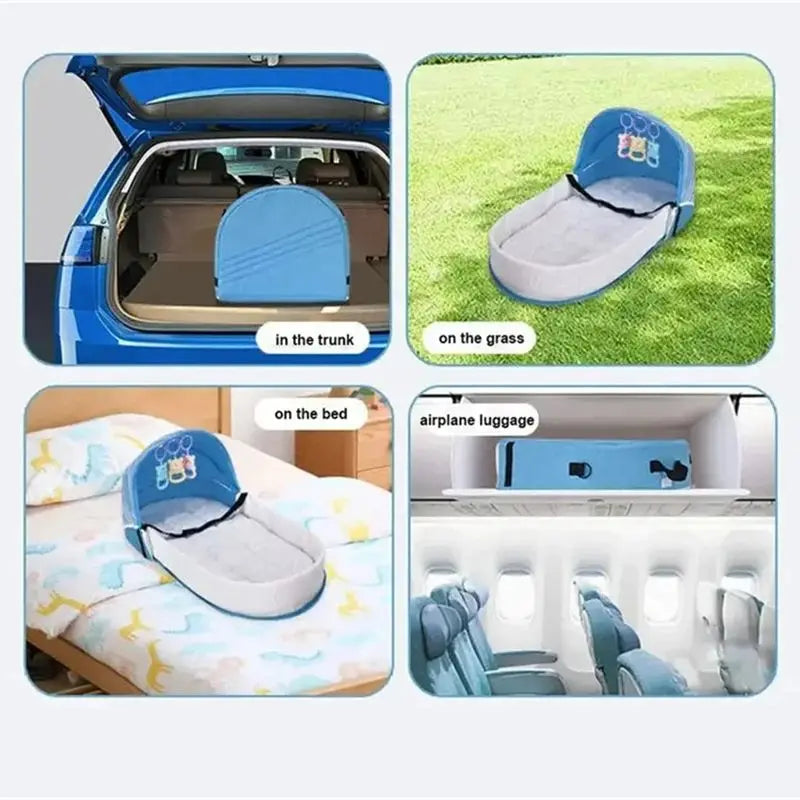 Baby-Reisebett faltbar – Moskitonetz, Matratze & Camping