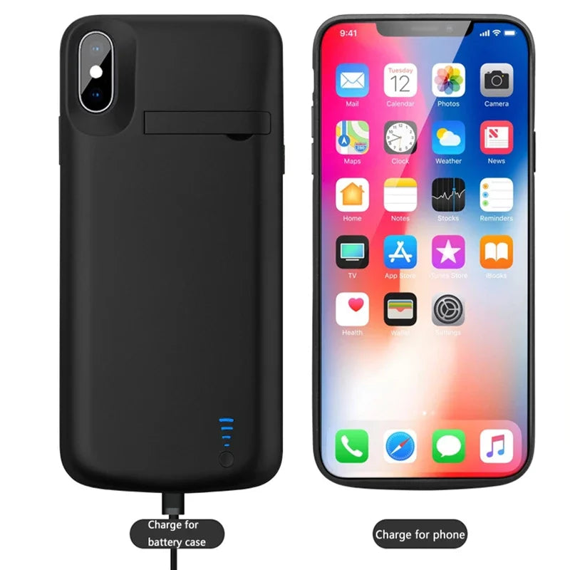 iPhone Akku-Hülle mit Powerbank – 4000–6000 mAh | iPhone 6 bis 17 Pro Max