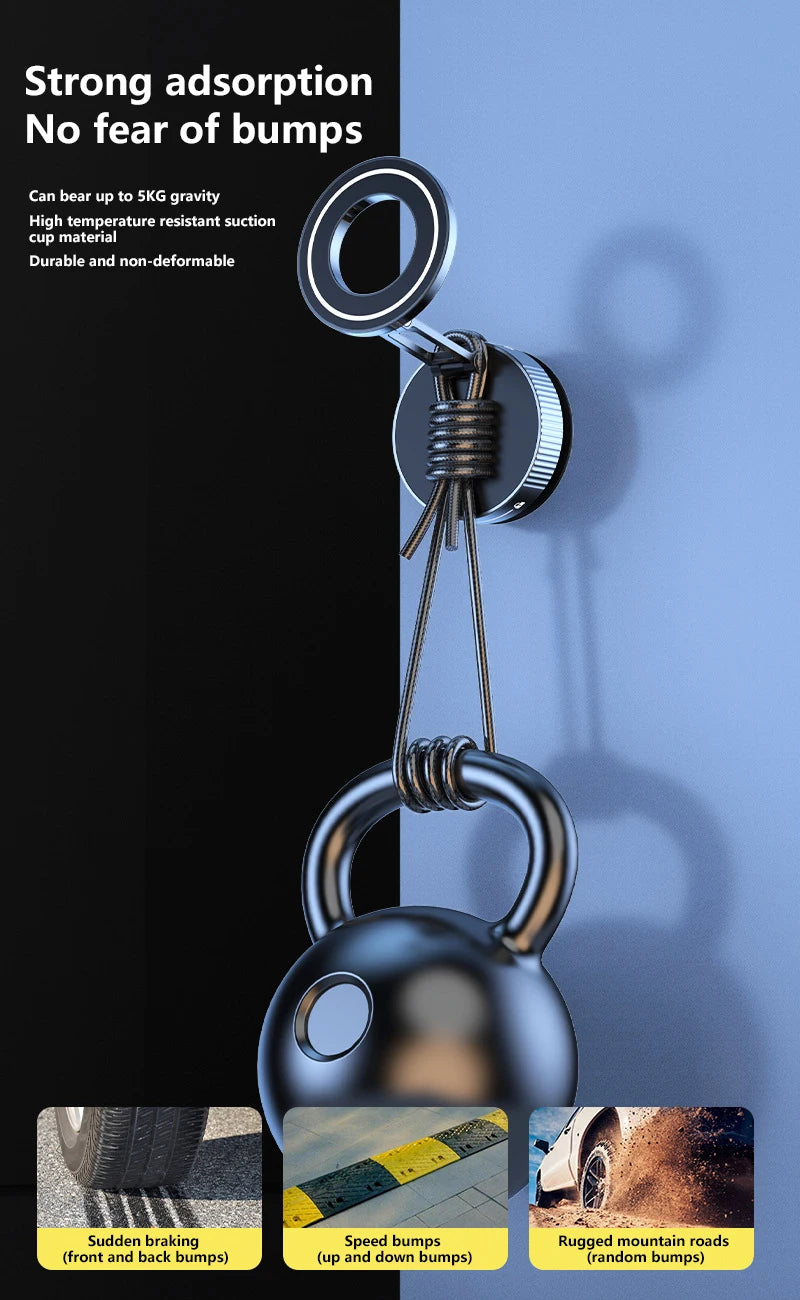 Magnetischer Handyhalter – Saugnapf, 360° & faltbar