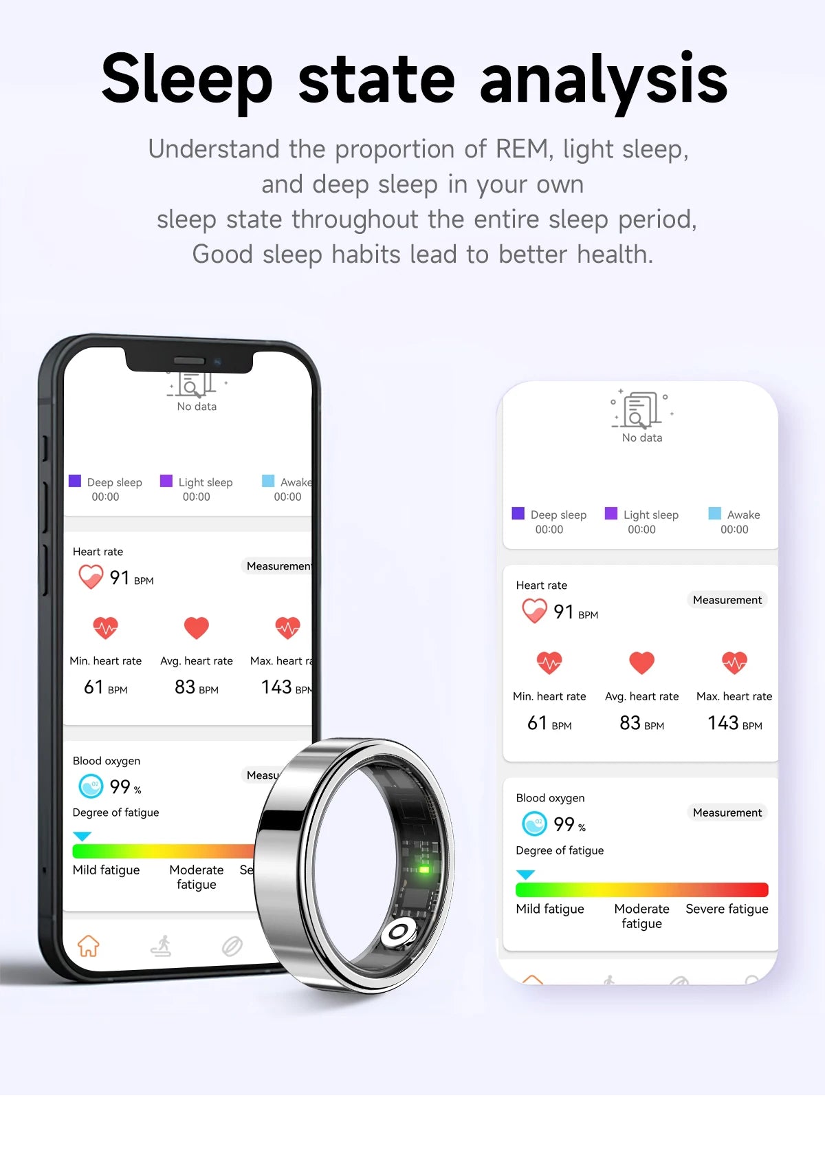 Smart Ring – Gesundheitsmonitor, 5ATM & Multi-Sport