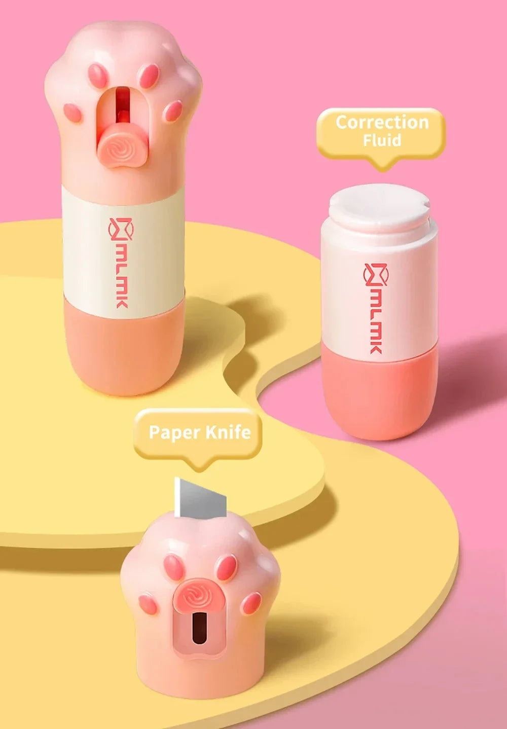 Datenschutz-Roller Katzenpfote – Thermopapier & Messer