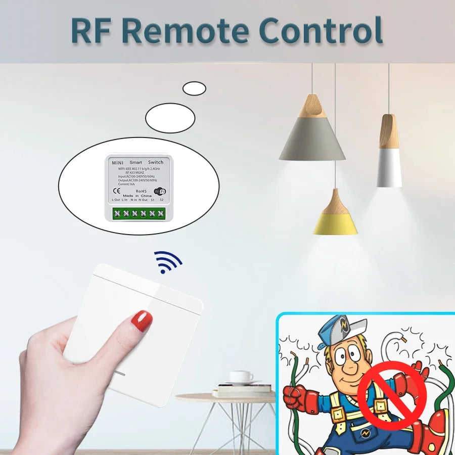 Tuya WiFi Schalter RF 433MHz – Alexa & Google