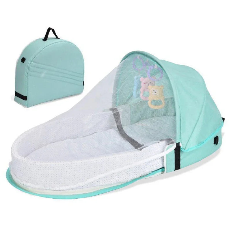 Baby-Reisebett faltbar – Moskitonetz, Matratze & Camping