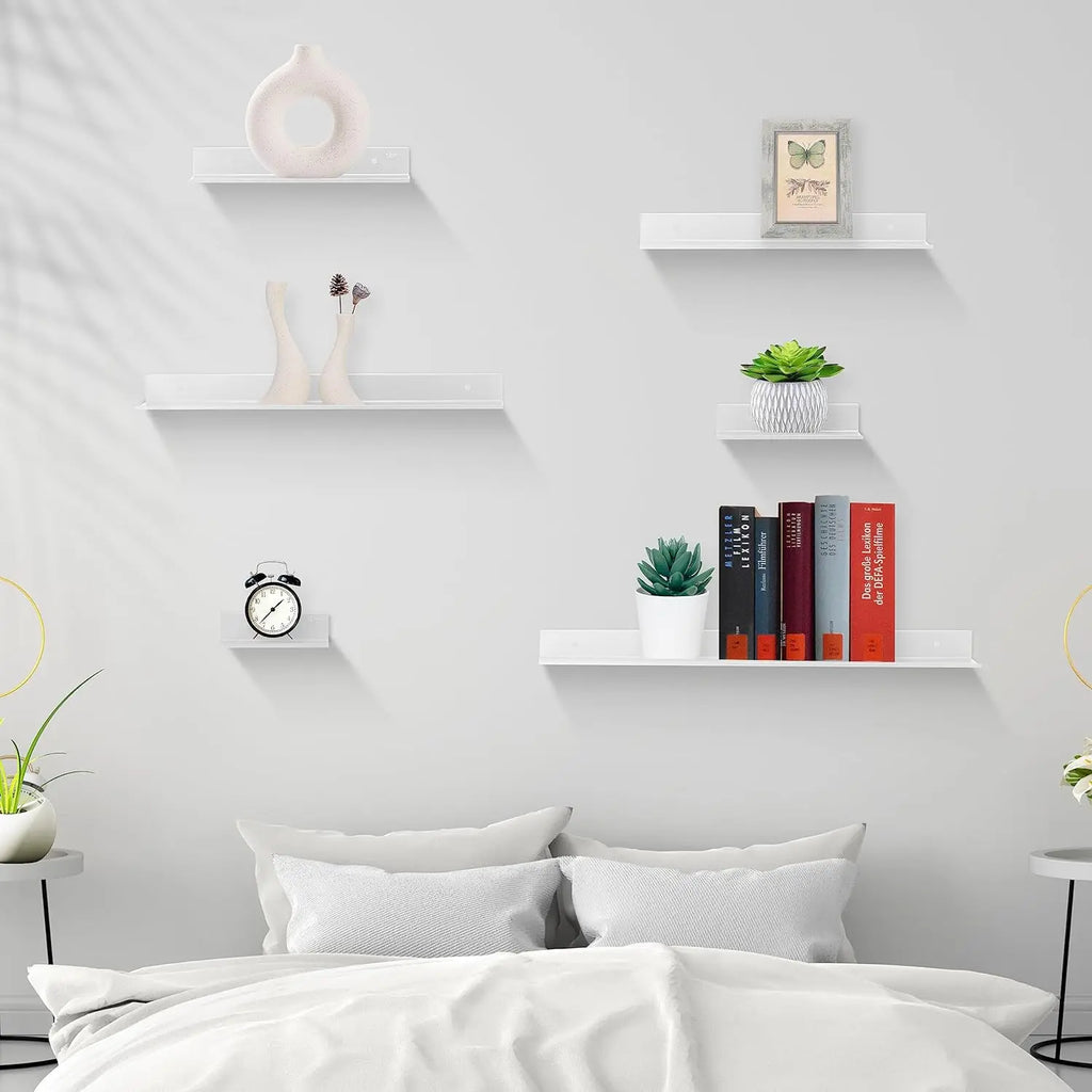 Wandregal Aluminium – 3 Größen, Schwarz & Weiß