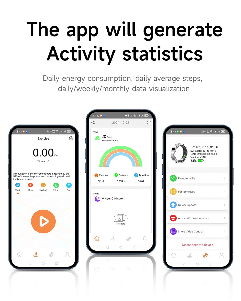 Smart Ring – Gesundheitsmonitor, 5ATM & Multi-Sport